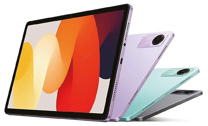 O Redmi Pad SE em suas três supostas cores de lançamento. (Fonte da imagem: Kimovil)