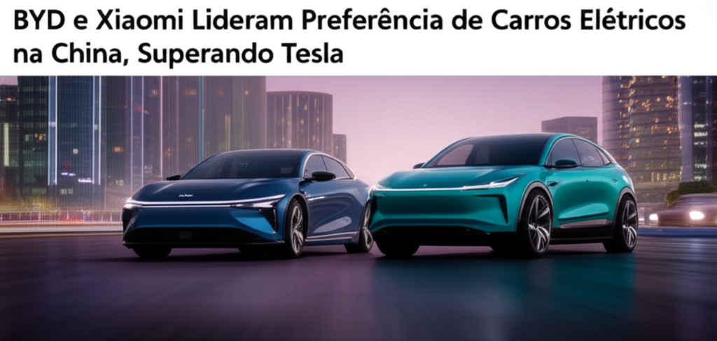 BYD e Xiaomi Lideram Preferência de Carros Elétricos na China, Superando Tesla 1 byd xiaomi lideram carros eletricos china