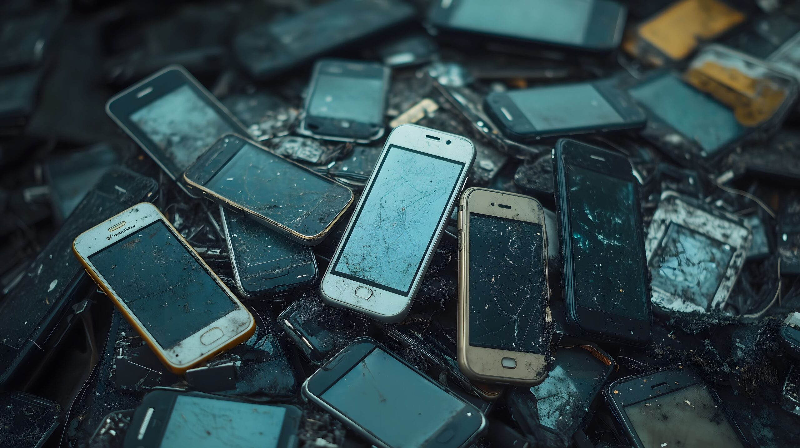 China: futuro tecnológico sem celulares em 2050 1 haufen aus alten und kaputten mobiltelefonen als elektroschrott cc by 20 scaled