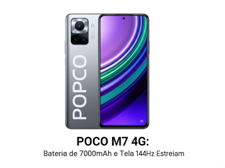 POCO M7 4G: Bateria de 7000mAh e Tela 144Hz Estreiam