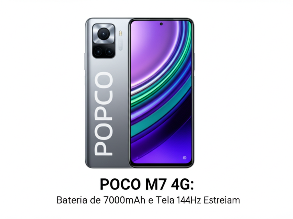 poco m7 4g bateria 7000mah tela 144hz estreiam
