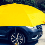xiaomi lanca guarda chuva amarelo para carros