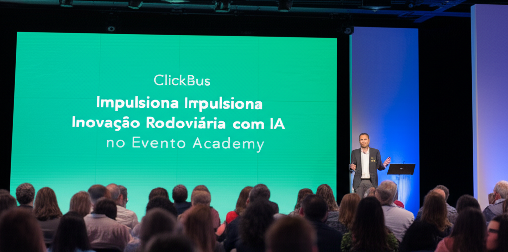 clickbus impulsiona inovacao rodoviaria com ia no evento academy