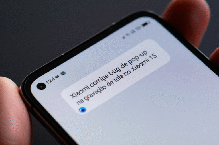 Xiaomi corrige bug de pop-up na gravação de tela no Xiaomi 15