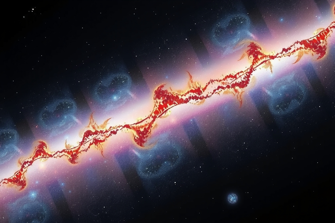 Astrônomos Identificam Muralha Cósmica de 10 Bilhões de Anos-Luz