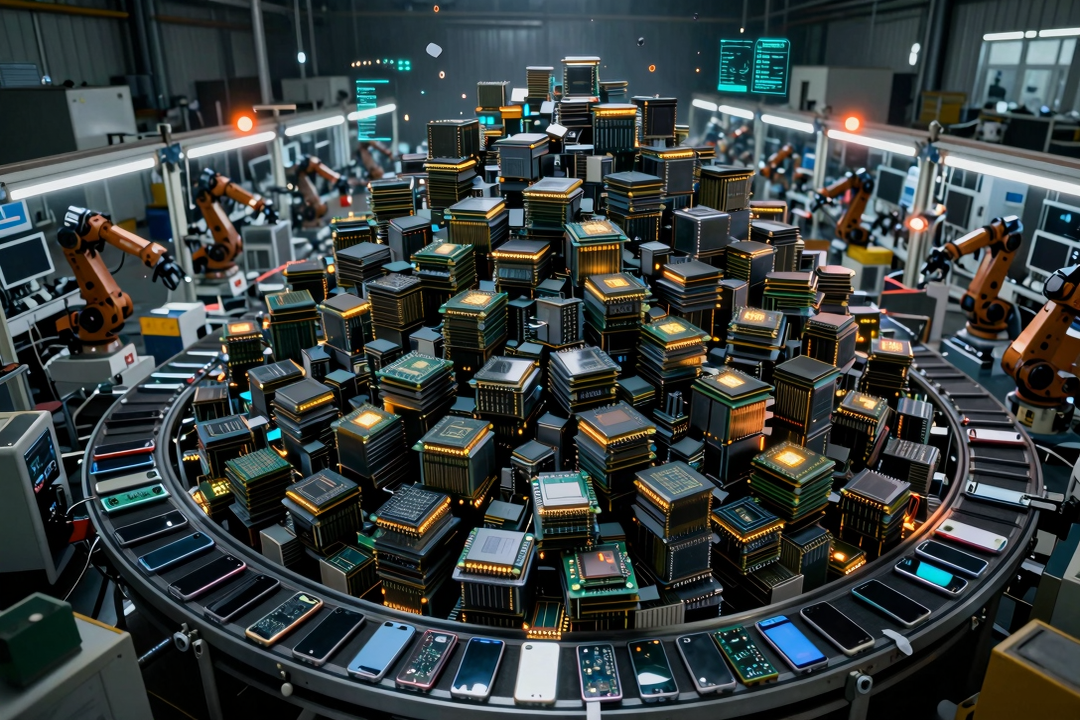 Fábricas Chinesas Lotadas: Chips de IA Sufocam Produção de Smartphones