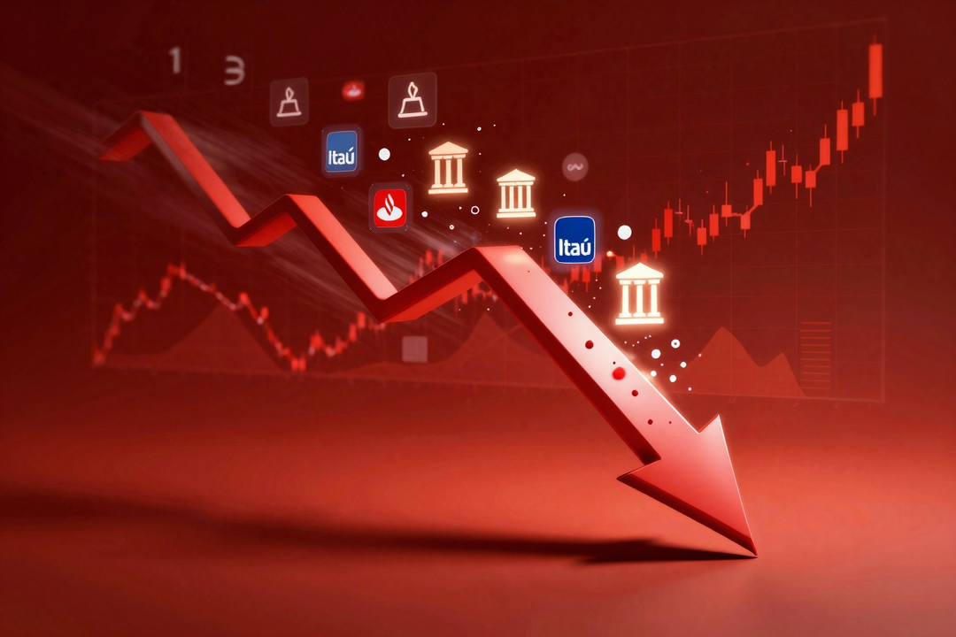 Ibovespa Cai! Repercussão de Balanços do Santander e Itaú em Foco