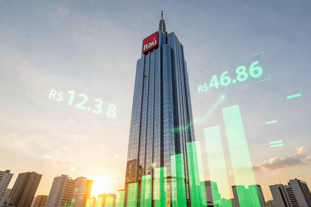 Itaú (ITUB4) Dispara: Lucro de R$ 12,3 Bi no 4T25 e R$ 46,8 Bi no Ano!