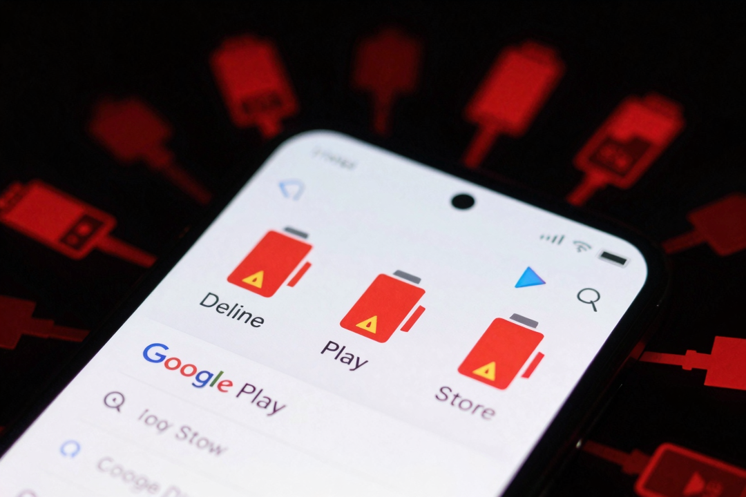 google rotulos vermelhos apps drenam bateria play store