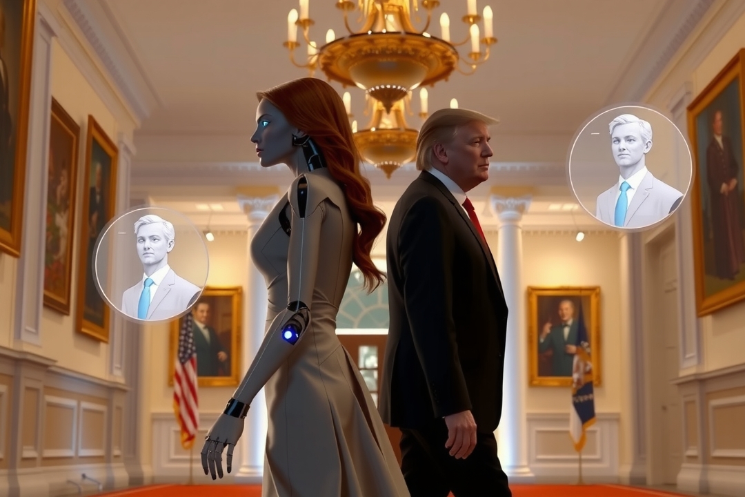 Melania Trump Desfila com Robô Humanoide na Casa Branca