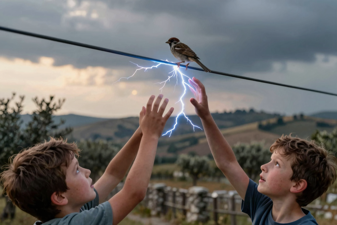 gemeos morrem eletrocutados italia salvar passaro