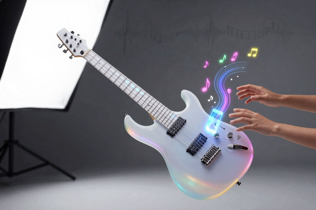 Guitarra com IA Melo-D transforma ideias em música e ensina em tempo real