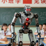 robo descontrolado apresentacao escolar china assusta criancas