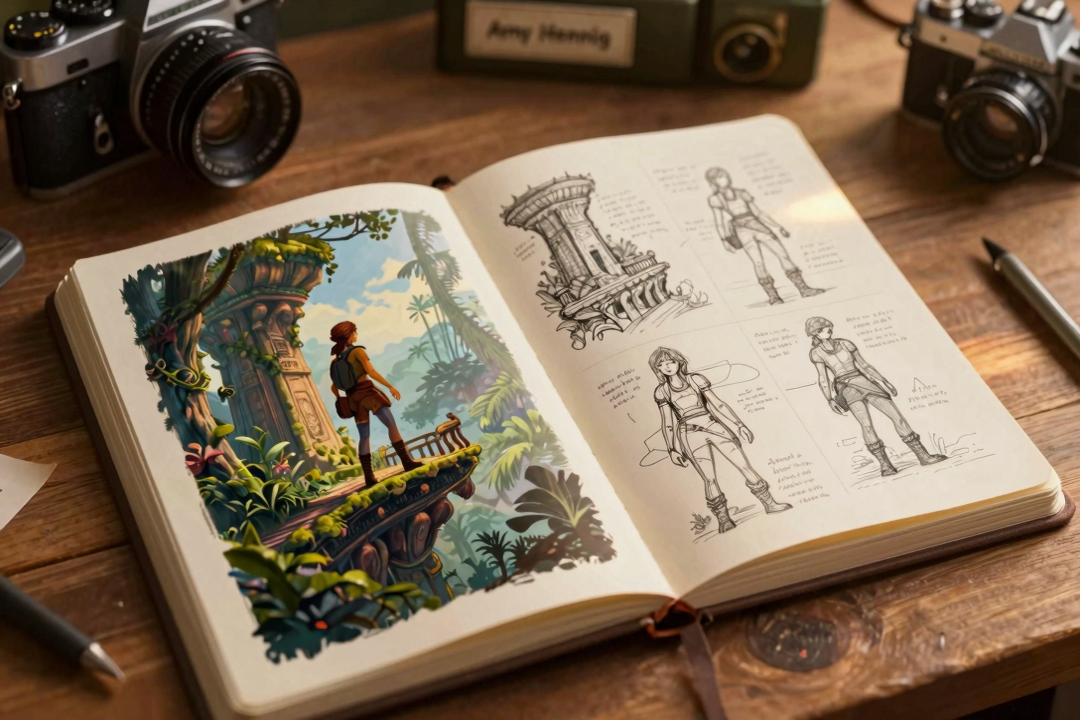 uncharted 4 video revela arte historia versao descartada amy hennig