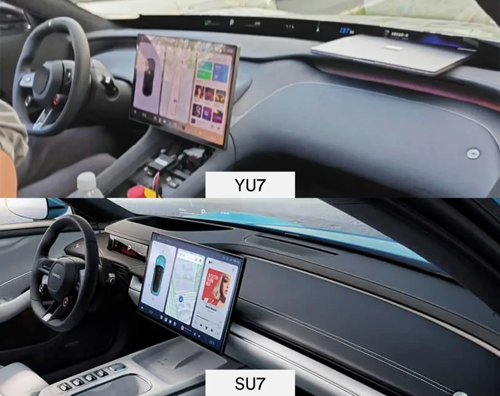 Xiaomi YU7: Interior minimalista e HyperVision em destaque 1 Xiaomi InterioriLeak