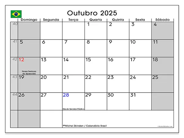 Feriados em Outubro de 2025 no Brasil: Calendário Completo