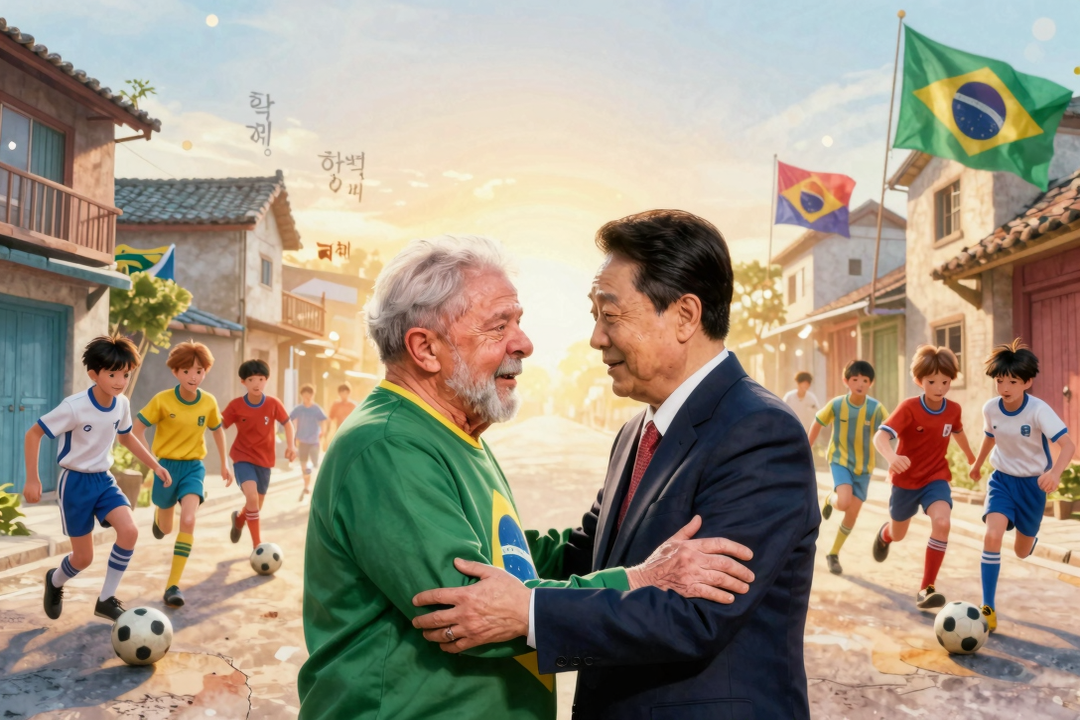 Lula e Presidente Coreano Recriam Infância com IA: ‘Somos Irmãos’