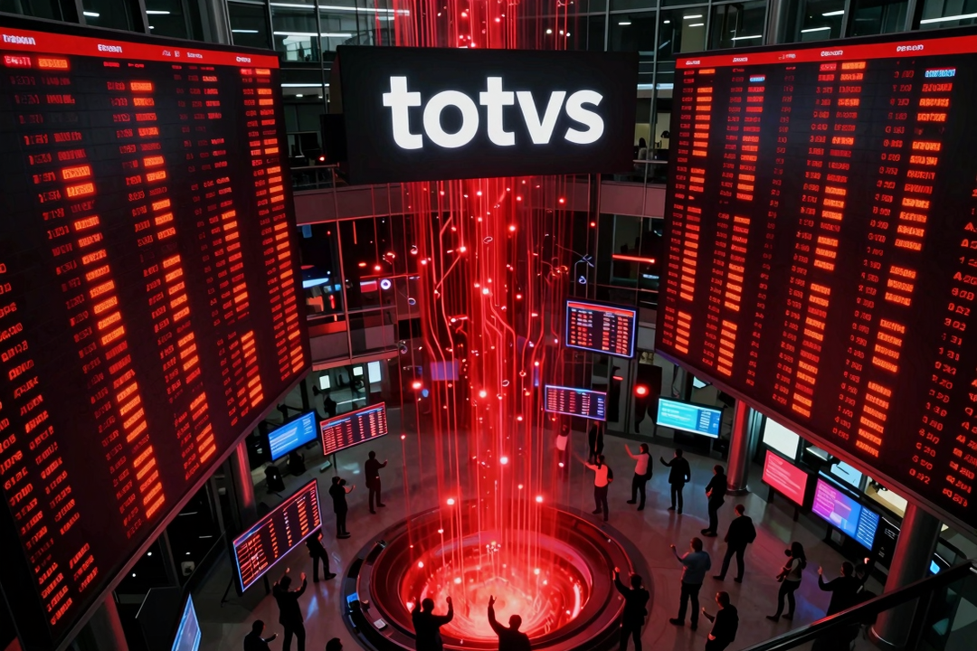 Pânico da AI derruba ações da Totvs em 13%; setor de software reage