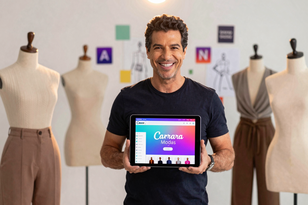 Agostinho Carrara Vira Empreendedor com ‘Carrara Modas’ em Campanha do Canva