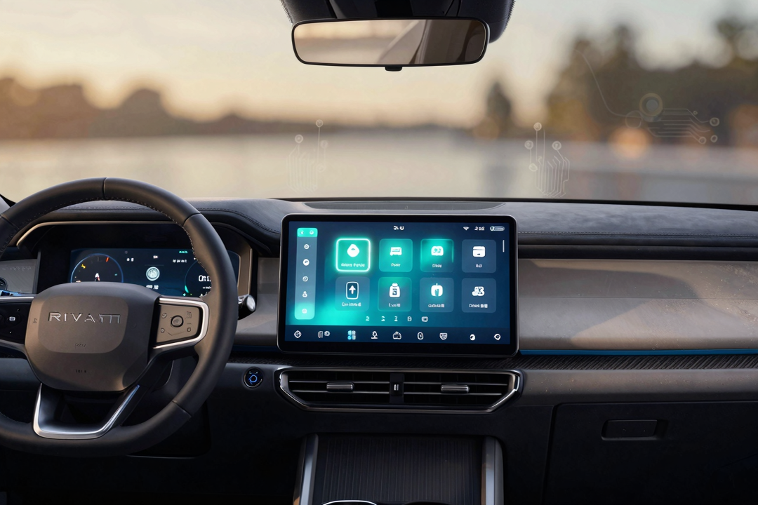 Rivian descarta CarPlay e Android Auto, aposta em IA para controle e receita