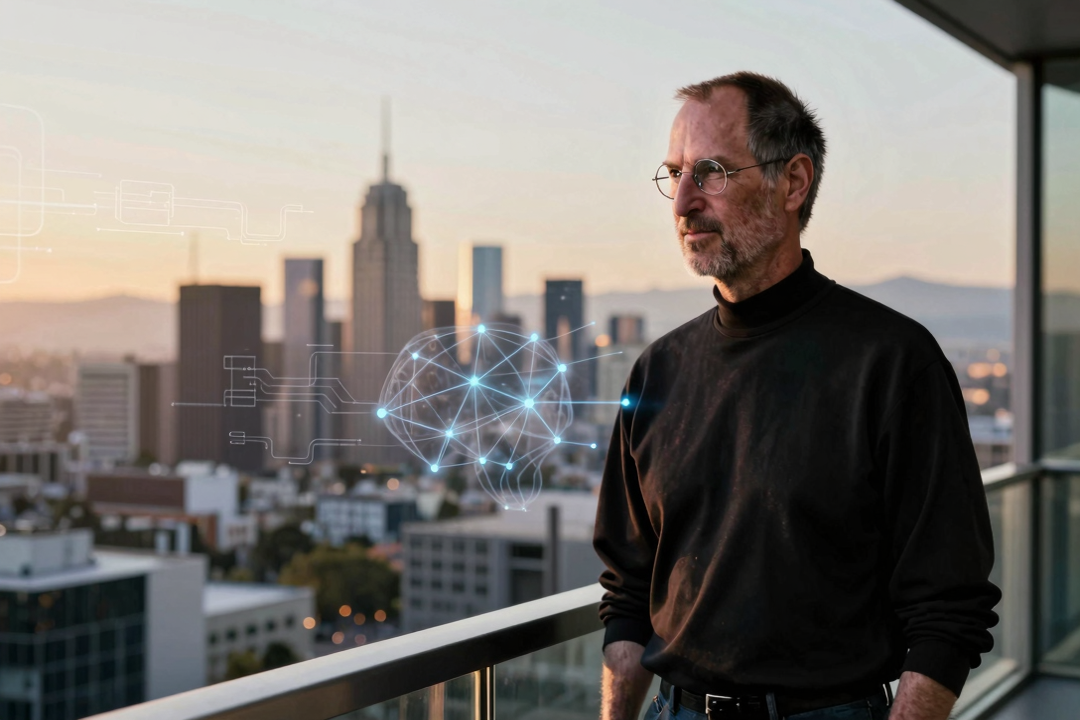 Steve Jobs em 1982: A Visão do 80º Andar e a Inteligência Sistêmica