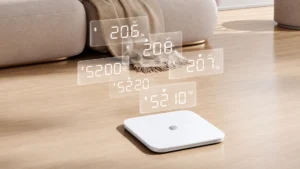 Balança inteligente Xiaomi Mijia Body Fat Scale 4 Pro com display LED e vidro temperado ITO