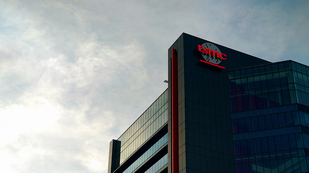 1024px TSMC logo on Taichung factory building
