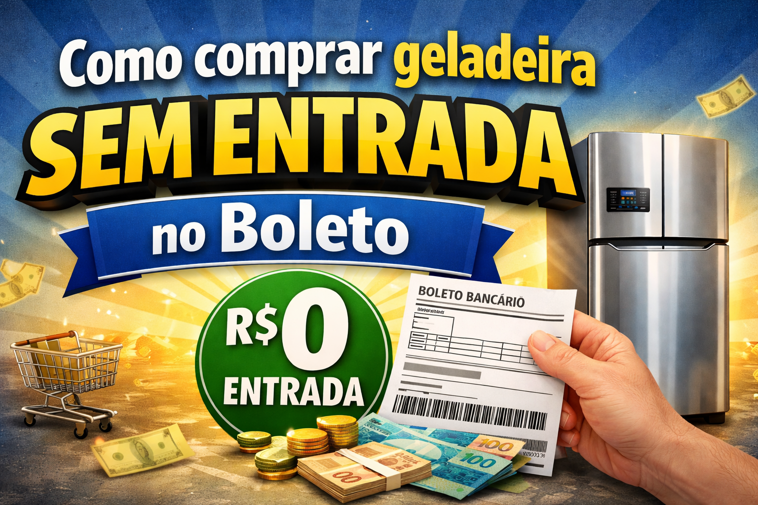 Geladeira no boleto