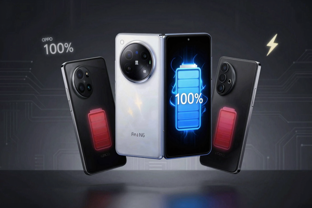 OPPO Find N6 Lidera Teste de Bateria Contra Fold 7 e Pixel 10 Pro