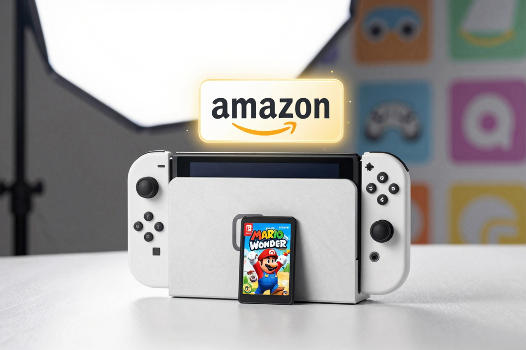IMPERDÍVEL! Nintendo Switch com Mario Wonder e Online em GRANDE DESCONTO na Amazon!