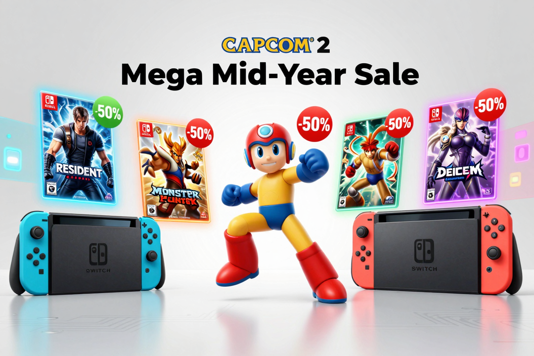 Capcom Lança Mega Promoção de Meio de Ano na eShop para Switch e Switch 2