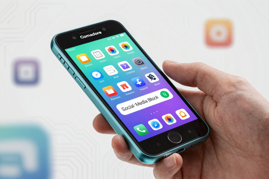 commodore lanca celular flip callback 8020 com apps essenciais e bloqueio de redes sociais