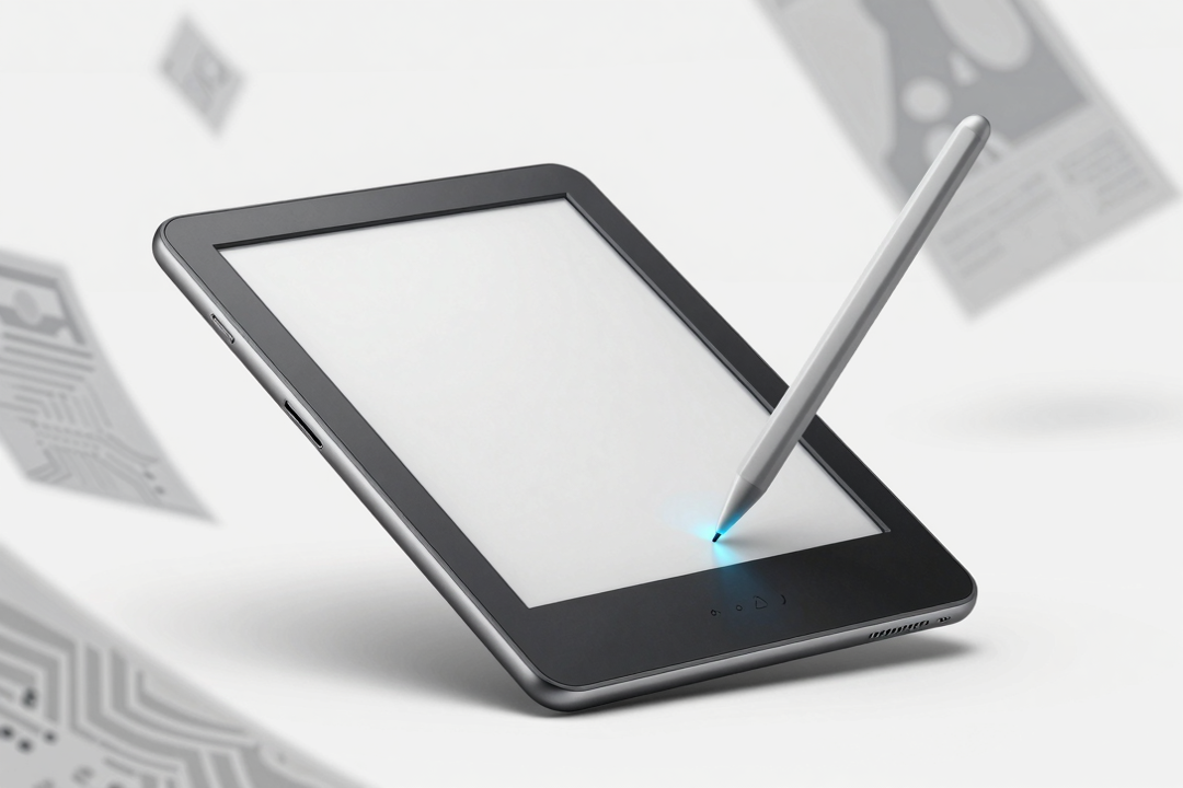 e reader compacto com caneta rival kindle