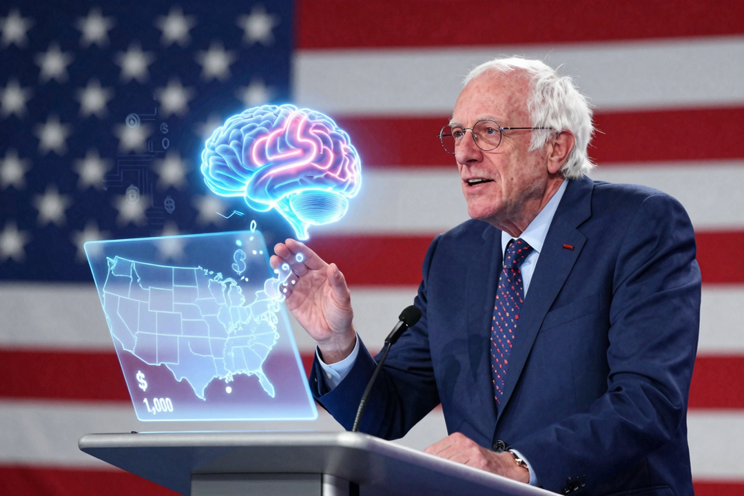 Sanders Propõe Fundo de IA para Pagar US$ 1.000 Anuais a Americanos