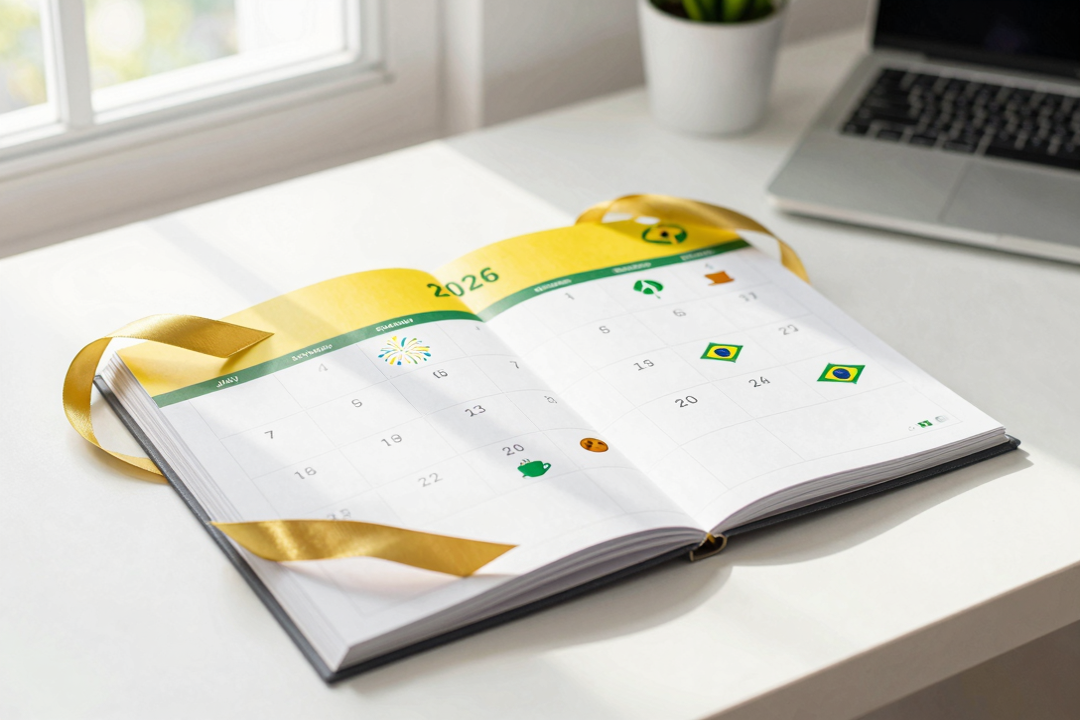Calendário 2026: Brasil Terá 5 Feriados Nacionais Prolongados no 2º Semestre