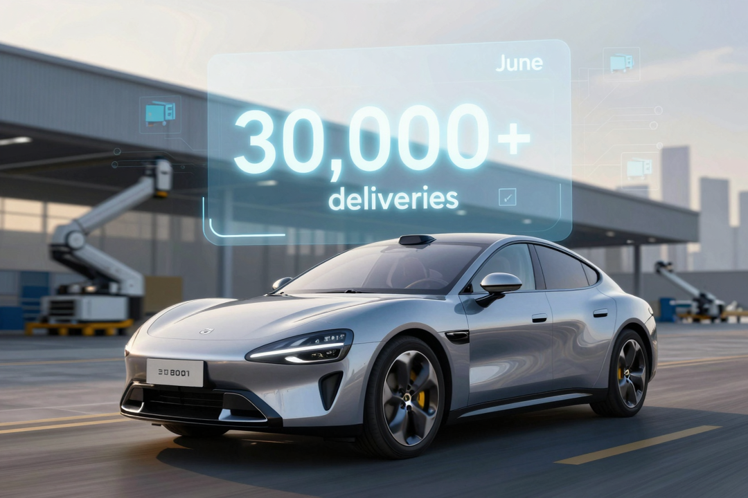 Xiaomi Auto Supera 30 Mil Entregas em Junho pelo Terceiro Mês Consecutivo