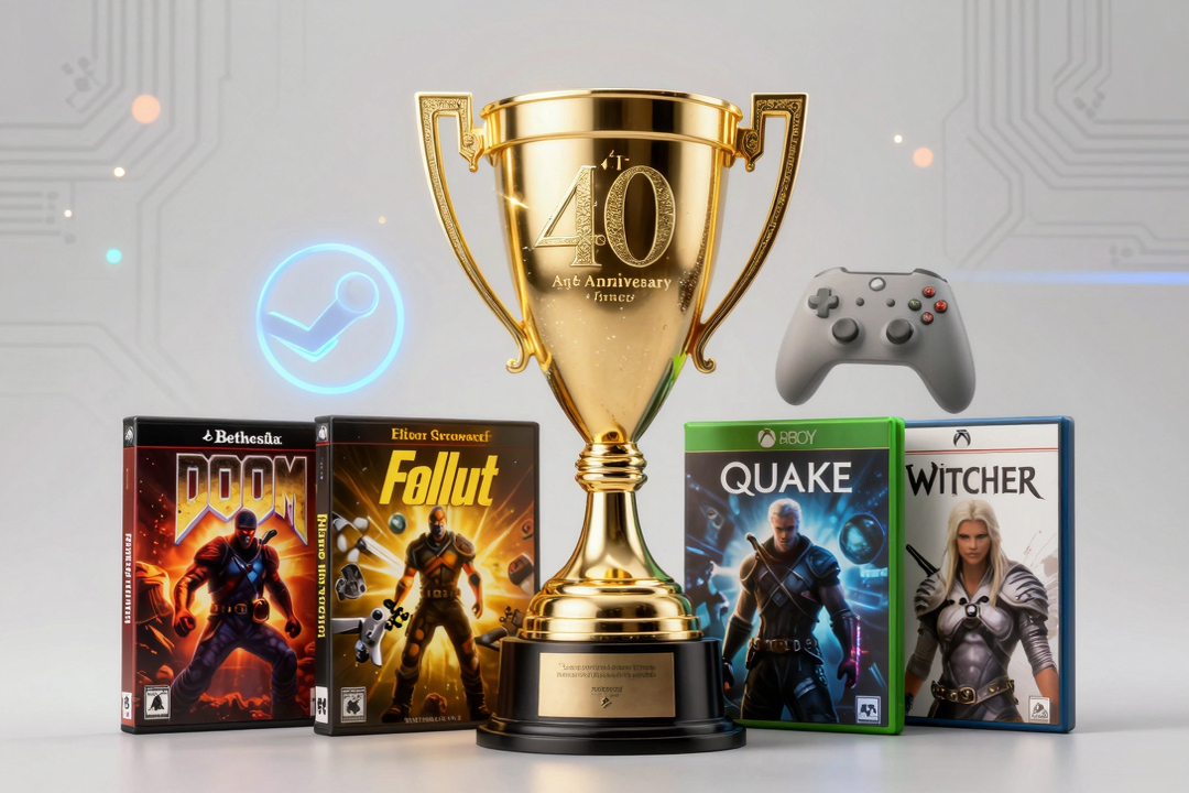 Bethesda Celebra 40 Anos com 5 Jogos Clássicos Gratuitos no Steam e Xbox